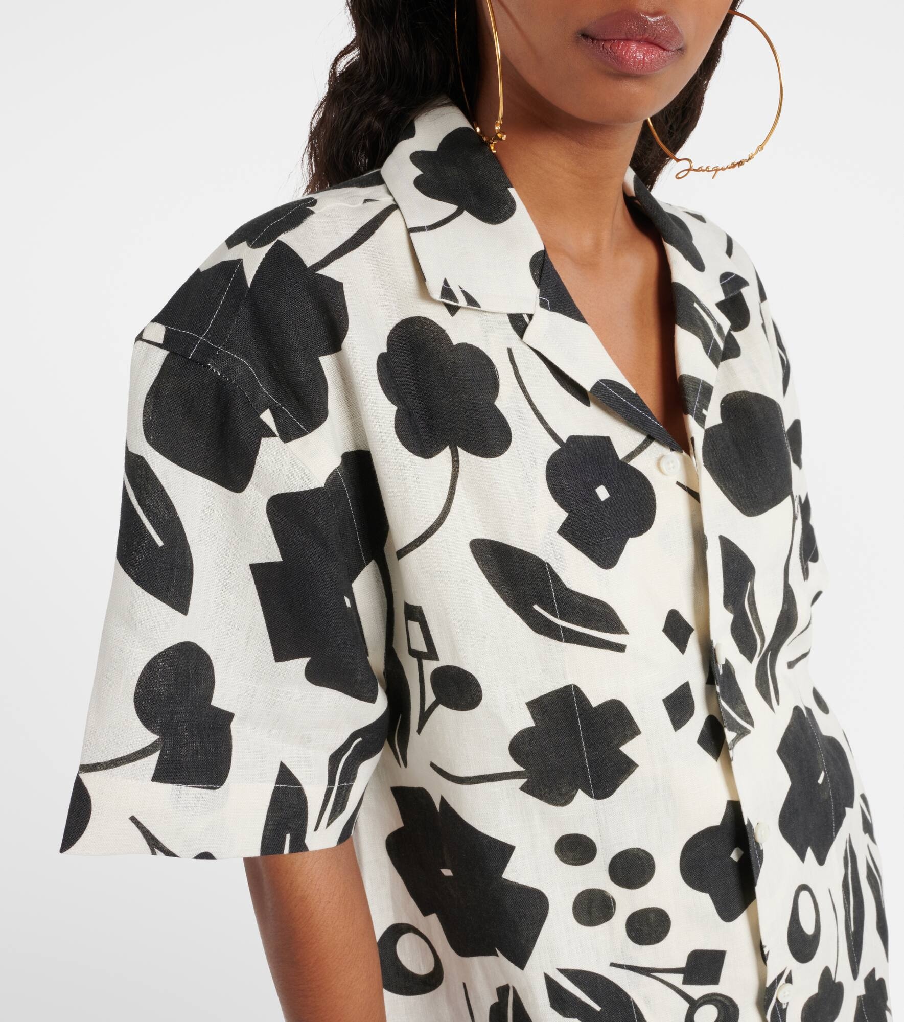 La Chemise Jean printed linen shirt - 4