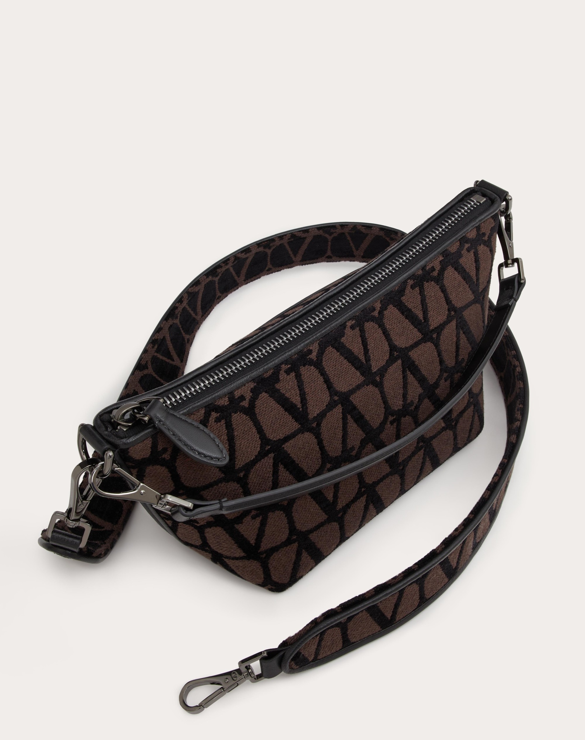TOILE ICONOGRAPHE SHOULDER BAG WITH LEATHER DETAILS - 6