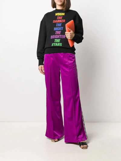 MSGM slogan-print sweatshirt outlook