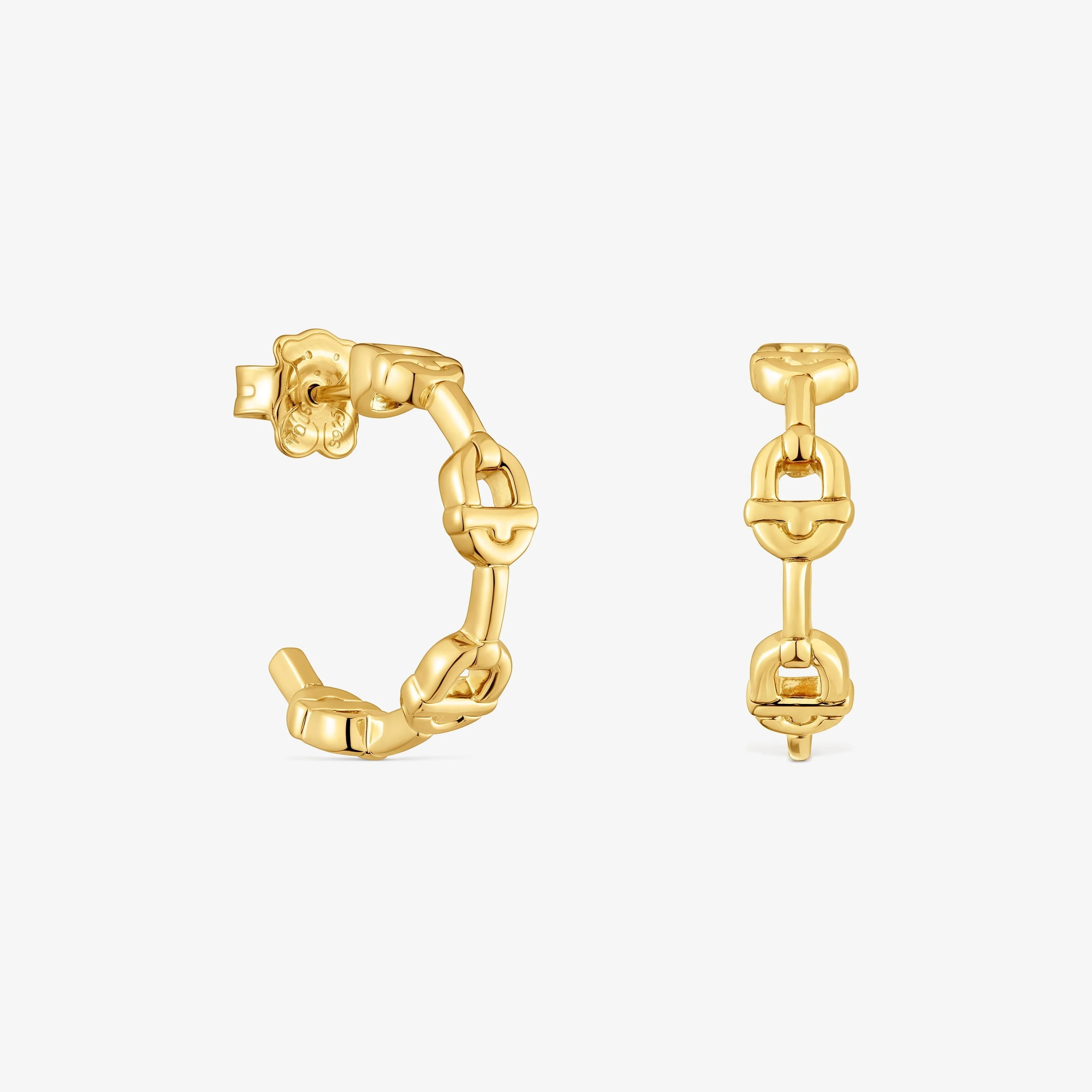 17.4 mm 18K gold vermeil logo Hoop earrings TOUS MANIFESTO - 1