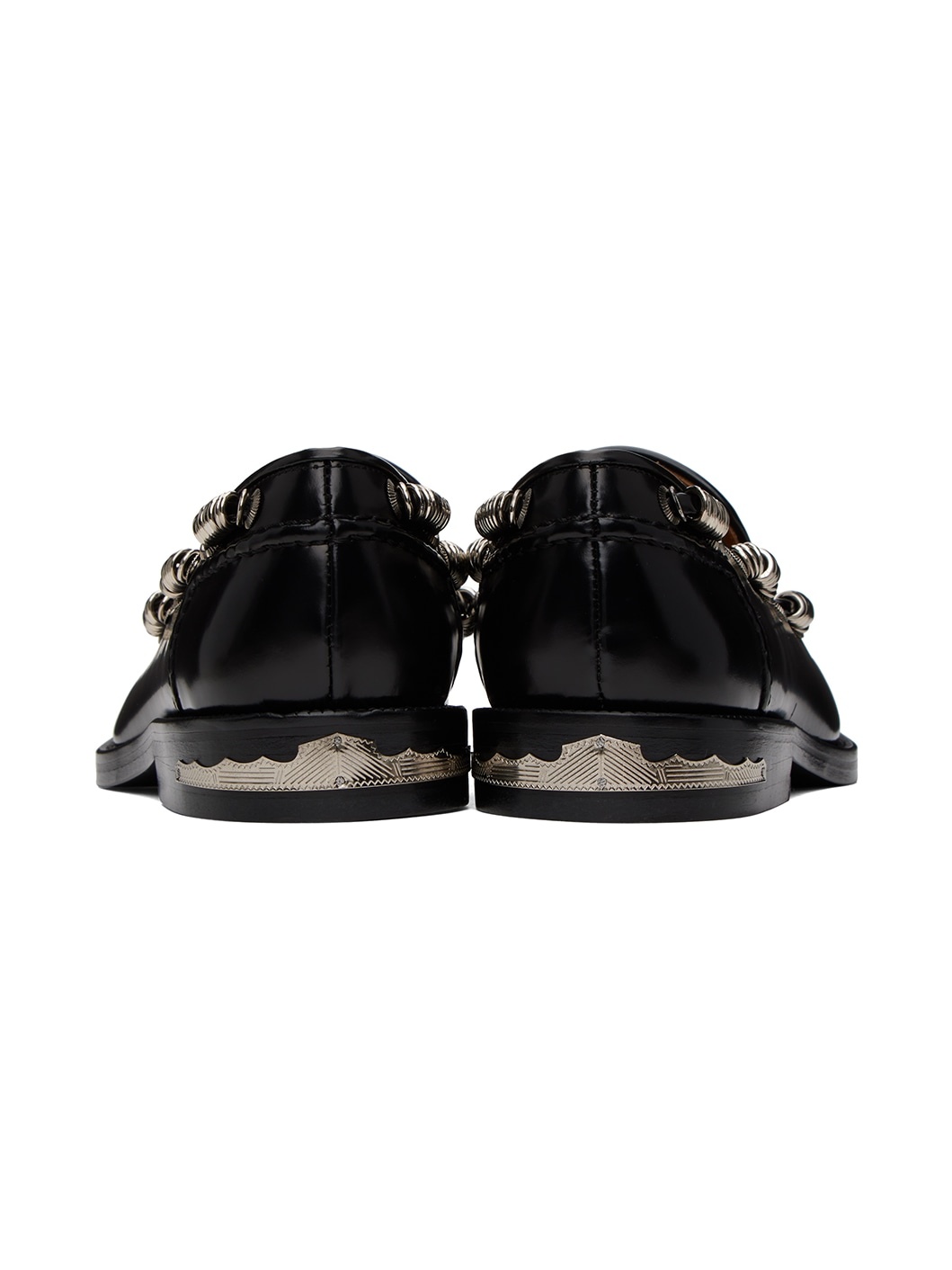 Black Polished Loafers - 2