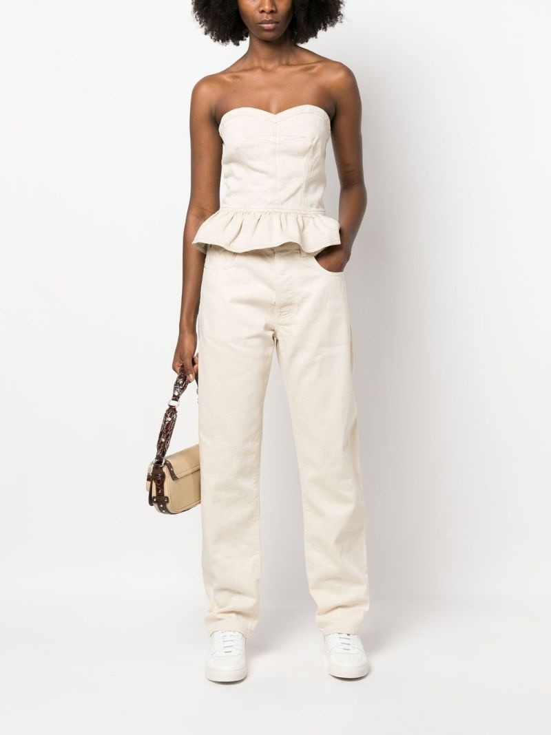 Isabel Marant Étoile strapless denim top outlook