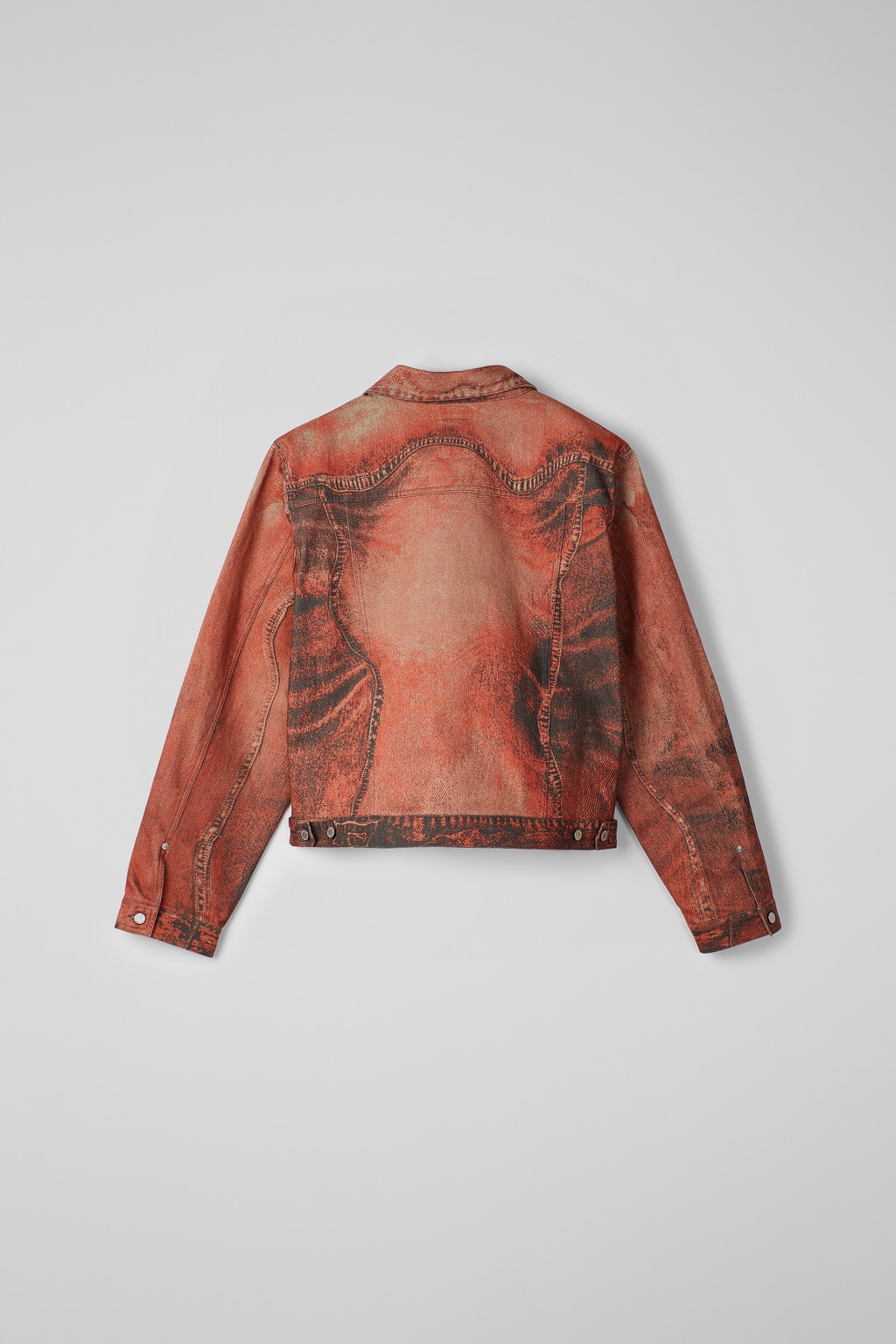 Burnt Orange Denim Jacket - 3
