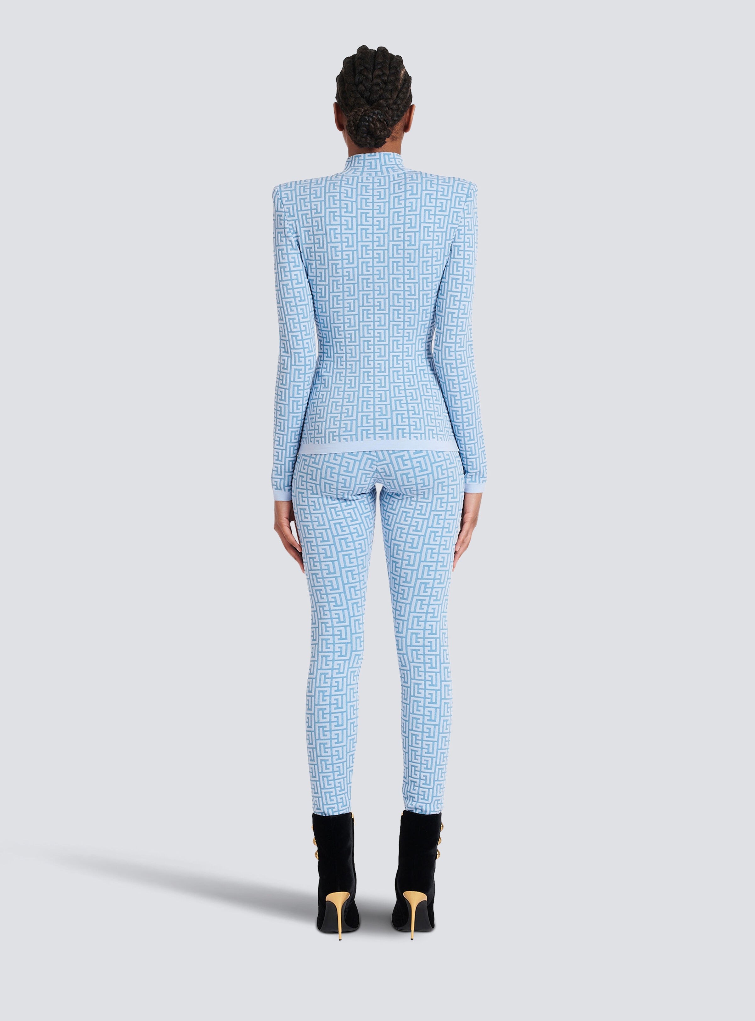Knit sweater with Balmain monogram - 4