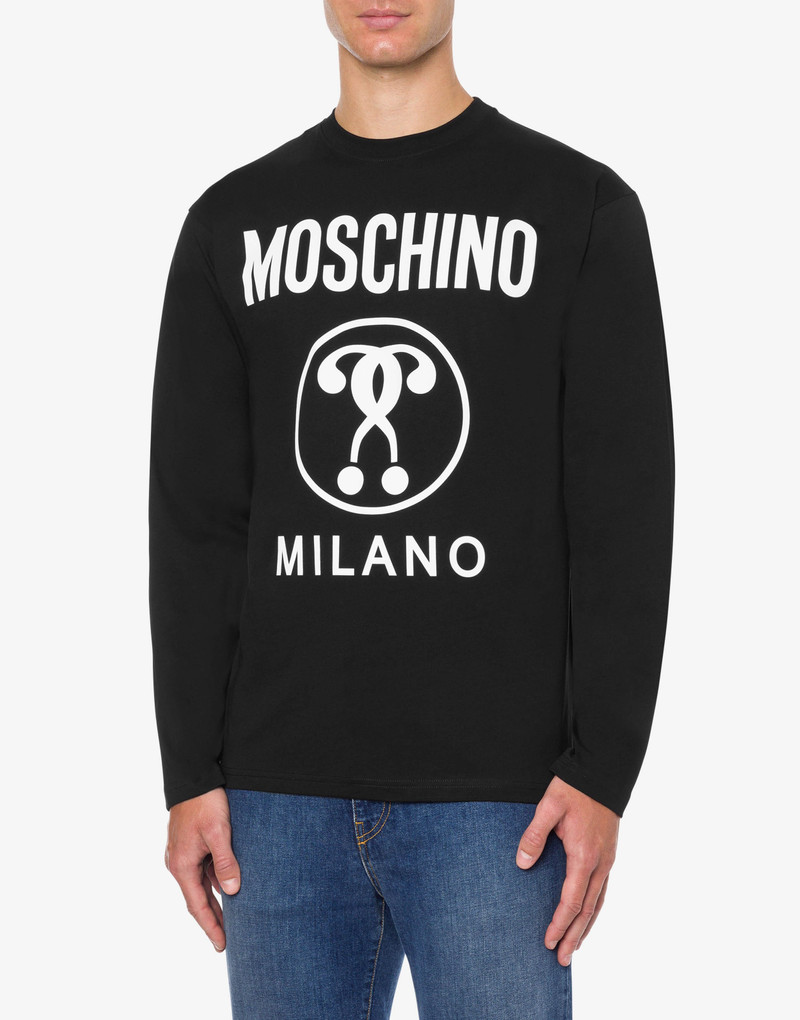 Moschino DOUBLE QUESTION MARK JERSEY T-SHIRT outlook