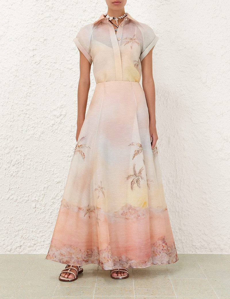 Zimmermann ILLUMINATE MAXI SKIRT outlook