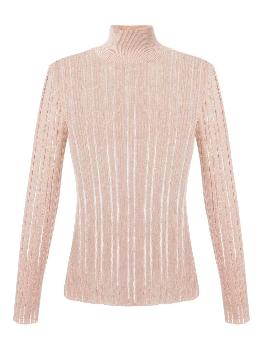 ribbed turtleneck top - 1