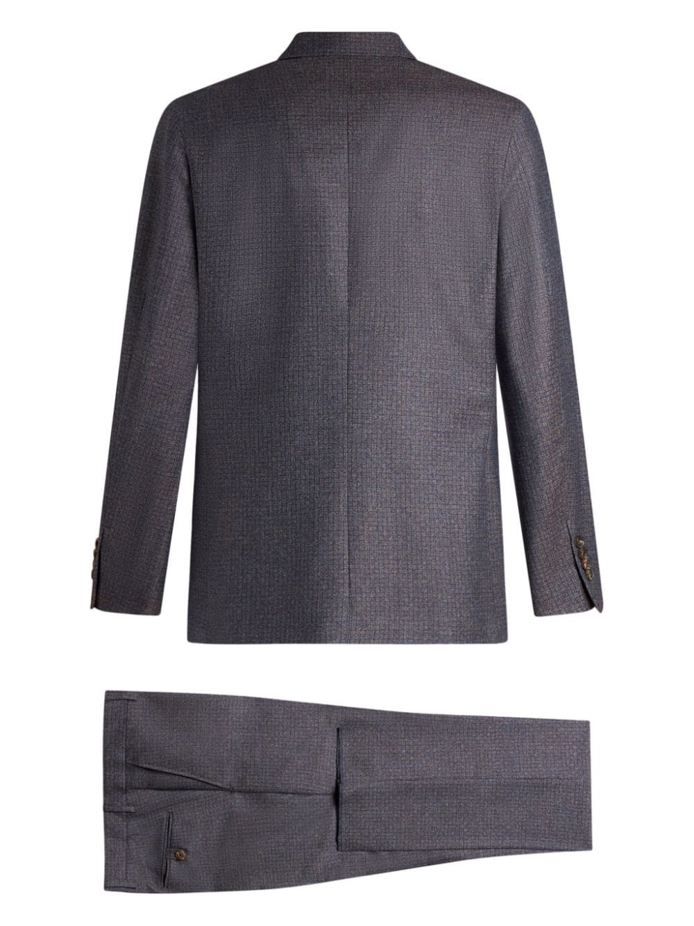 wool two-piece single-breasted suit - 6