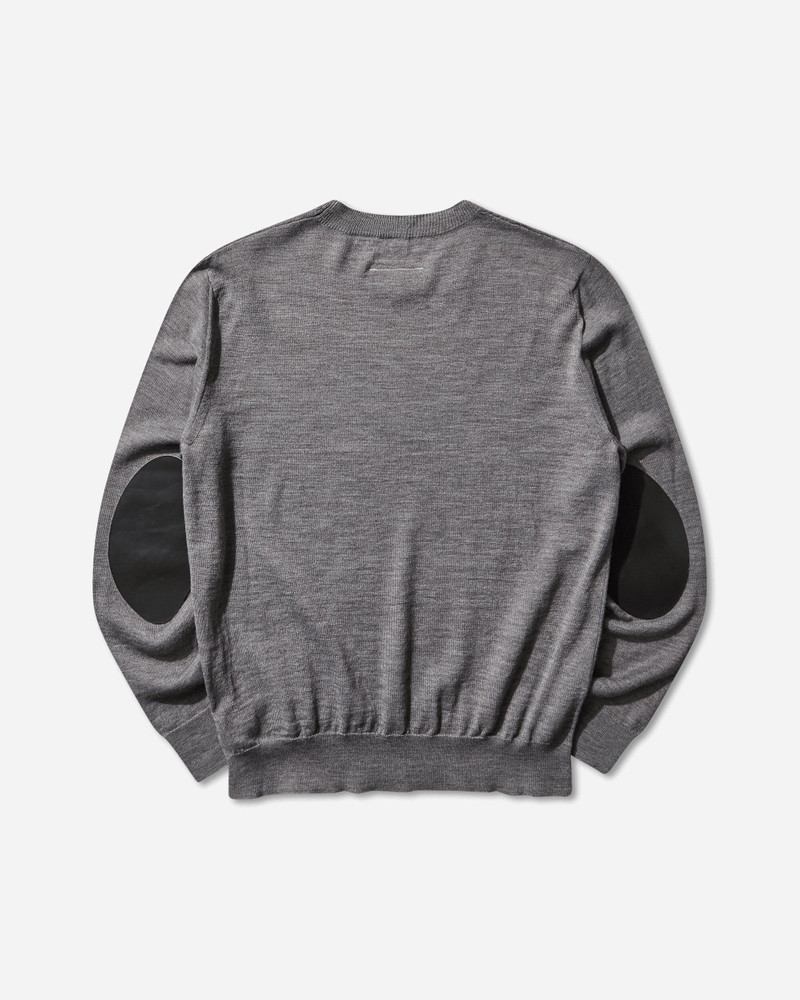 MM6 Maison Margiela Men's Elbow Patch Crewneck Sweater Grey Melange outlook