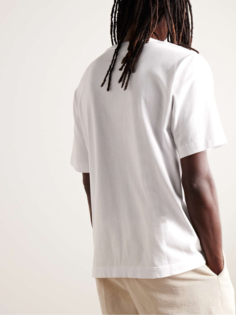 Embroidered Logo-Print Cotton-Jersey T-Shirt 4