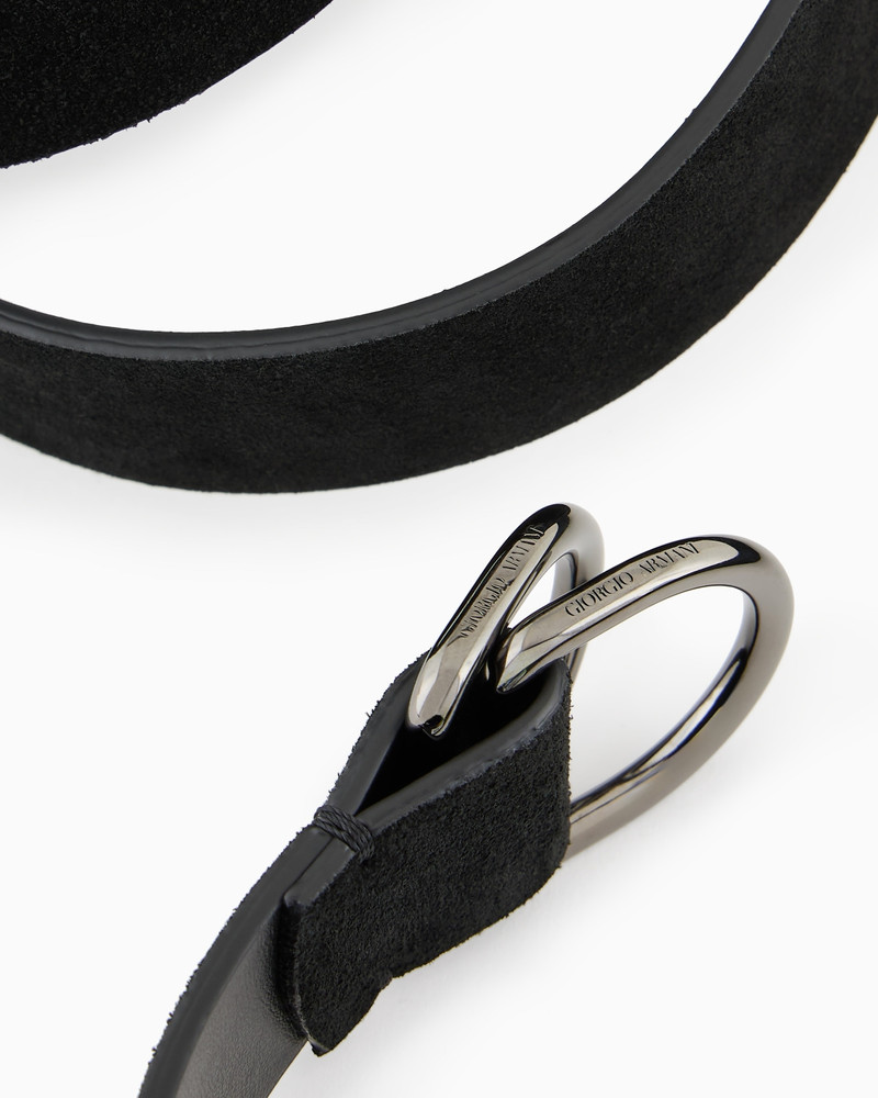GIORGIO ARMANI Suede and leather belt outlook