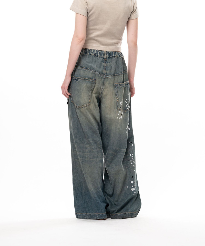 Embellished Denim Pants 11