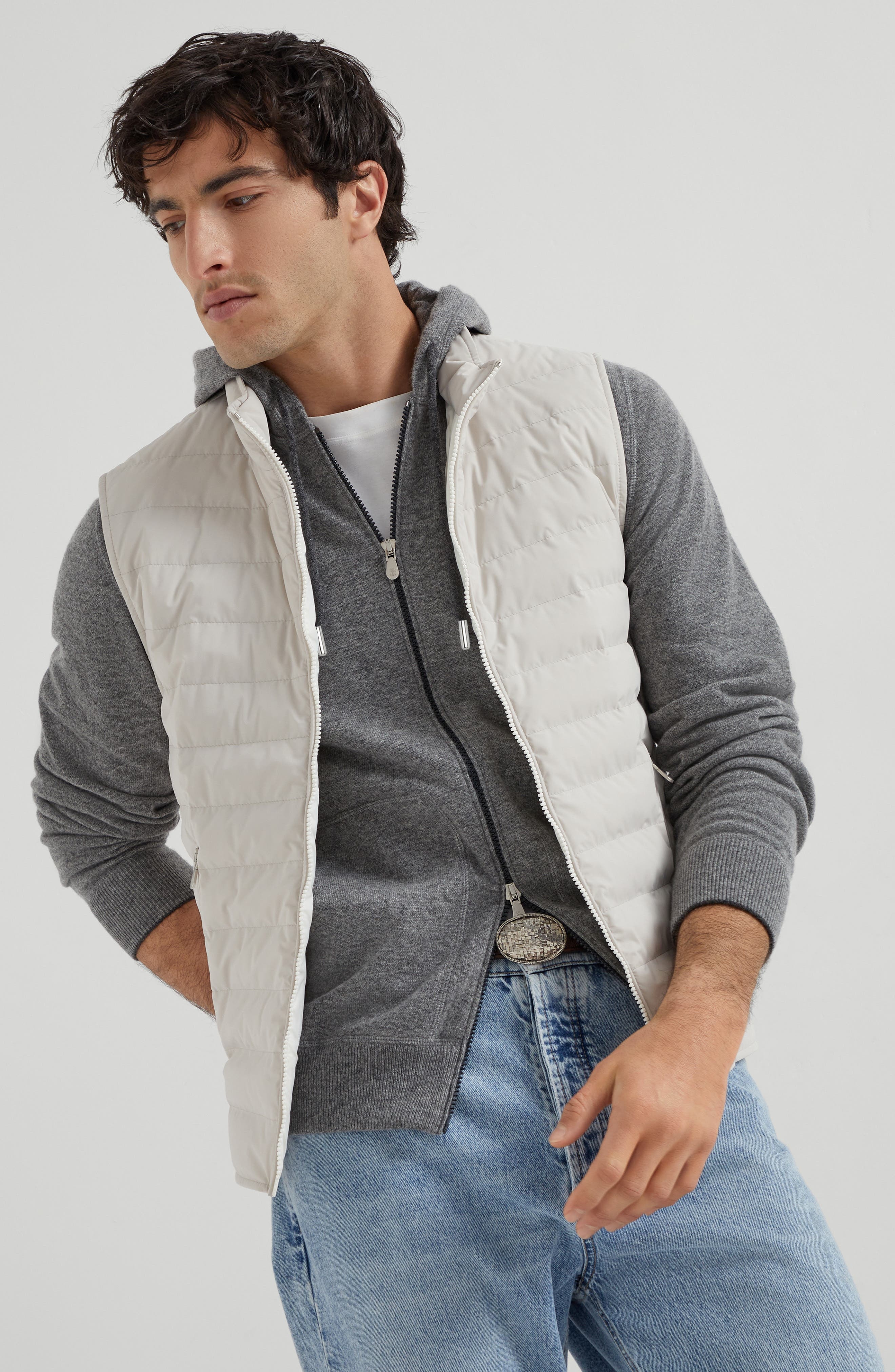 Brunello Cucinelli Sweatshirt-style cardigan in Dark Grey at Nordstrom - 5