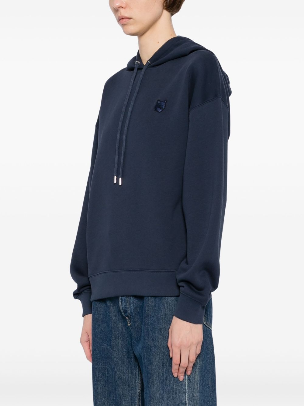 Bold fox head patch hoodie - 3