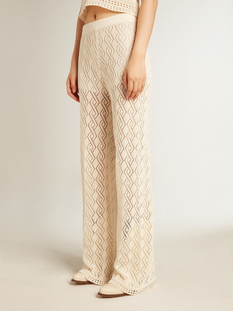 Golden Goose Women's ecru-colored pants outlook