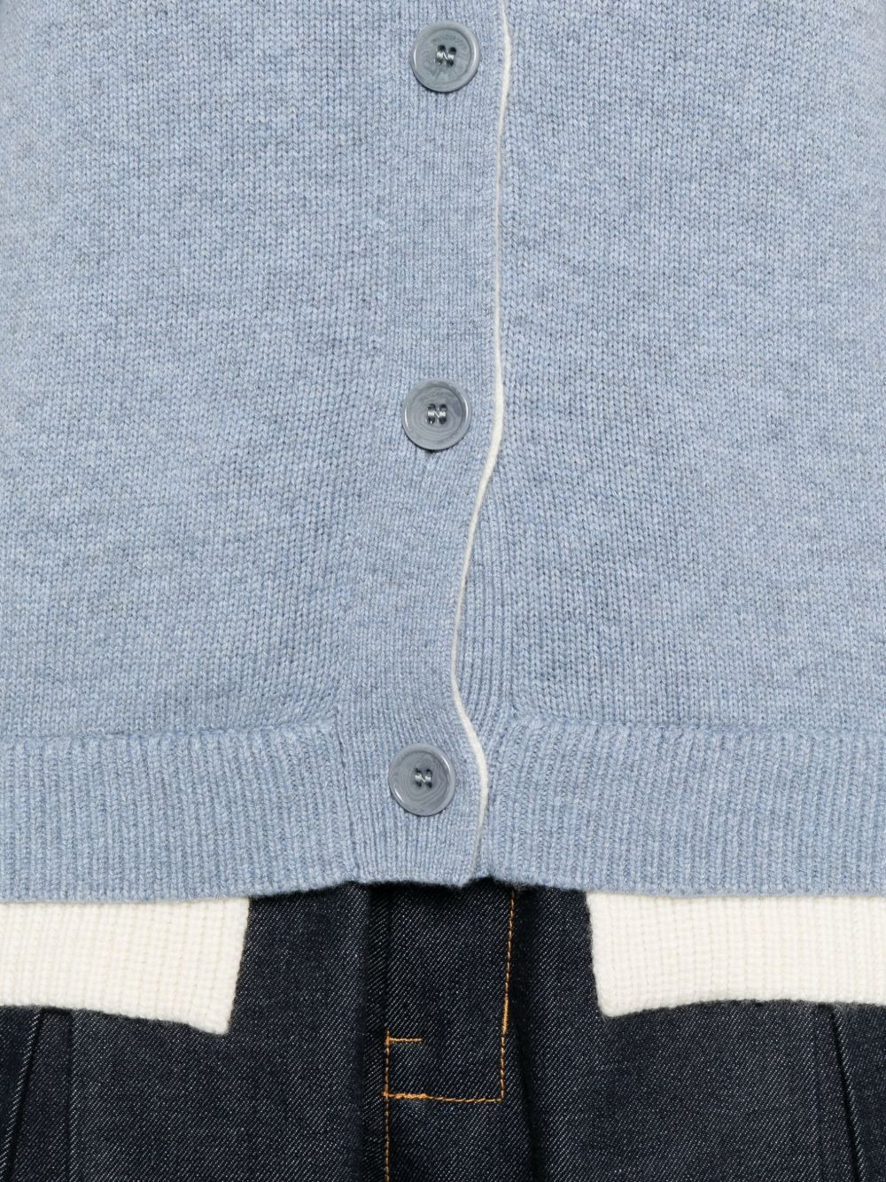 button-front layered cardigan - 5
