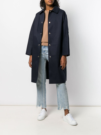 Mackintosh FAIRLIE Navy Bonded Cotton Coat | LR-079D outlook