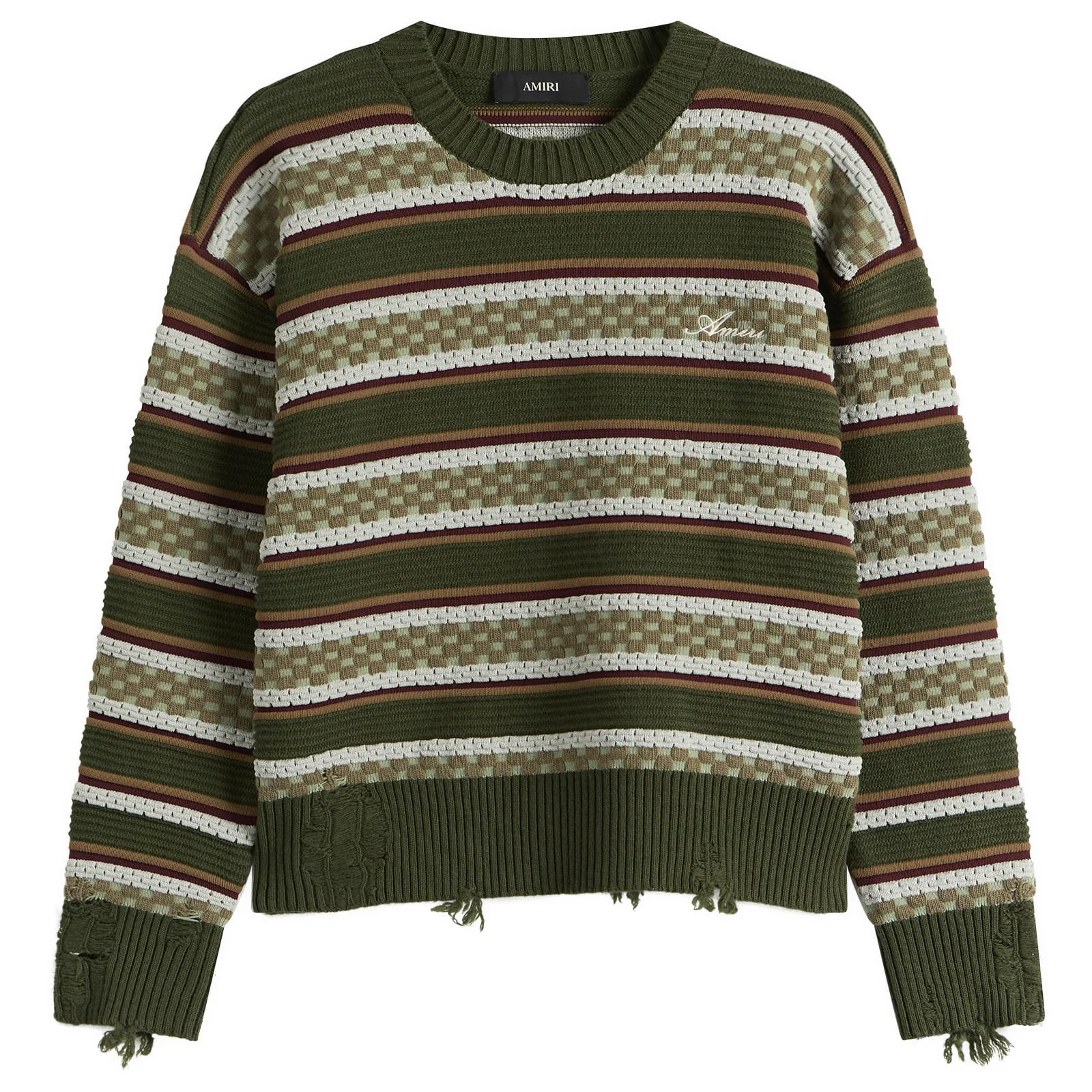 Amiri Western Logo Striped Sweater - 1