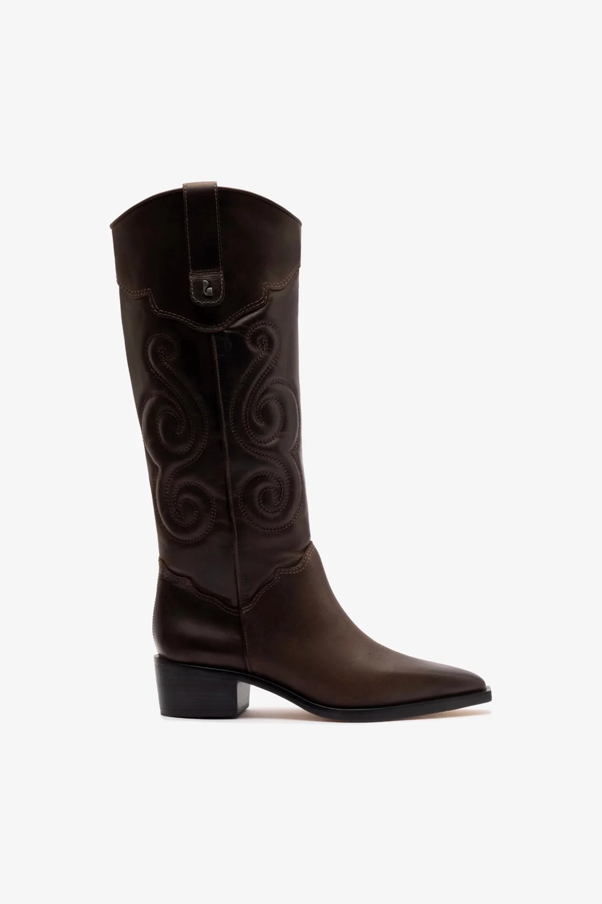 Paloma Boot In Brown Shadow Leather - 1