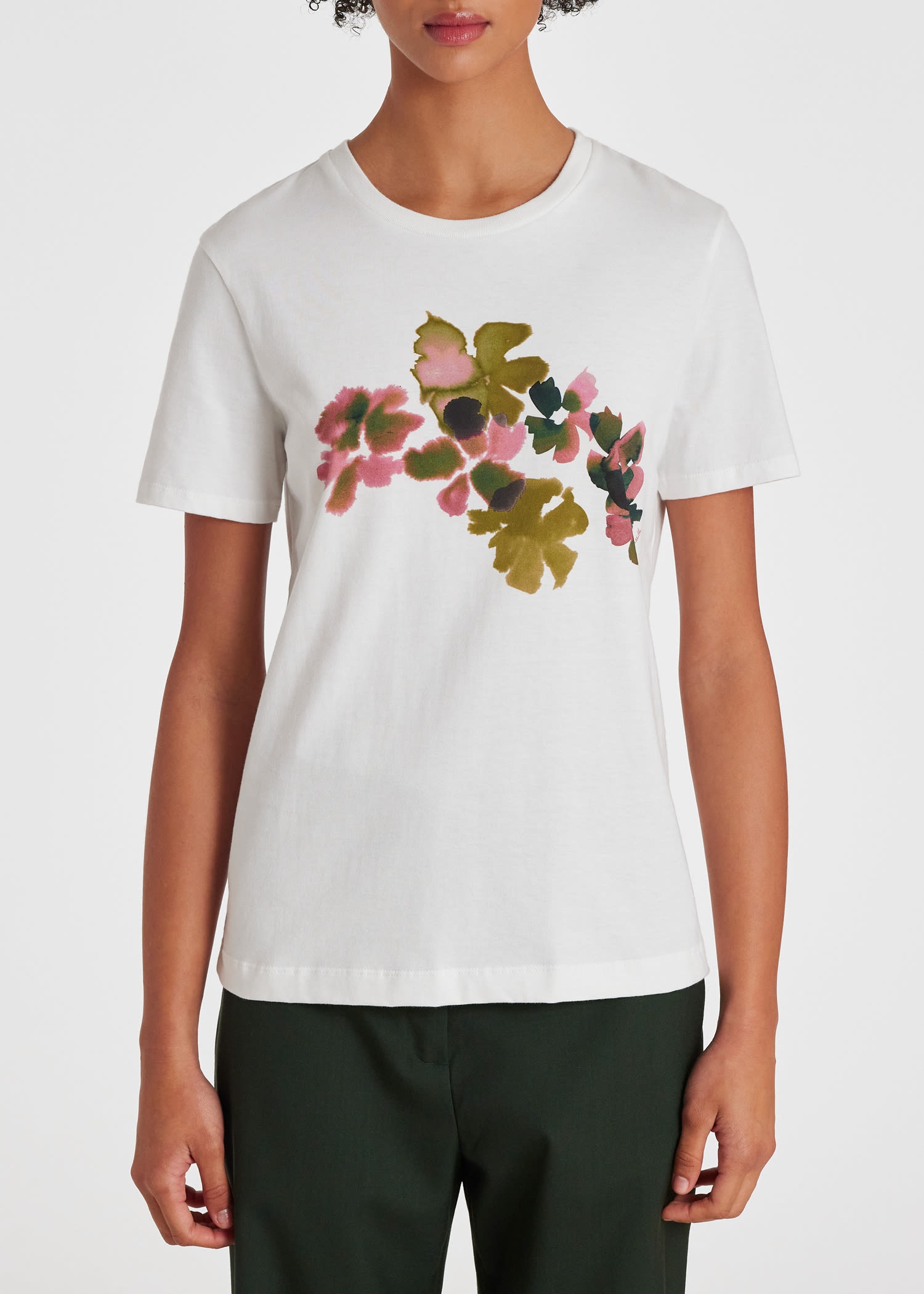 White Cotton 'Marsh Marigold' T-Shirt - 3