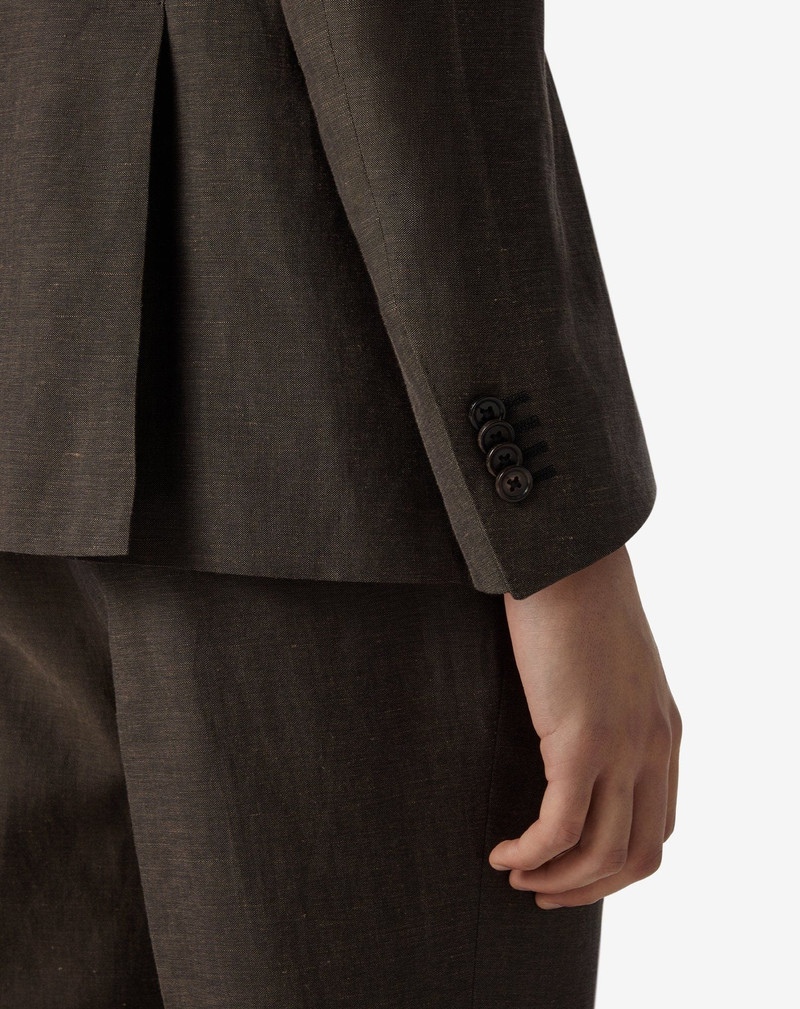 Brown wool and linen suit 6