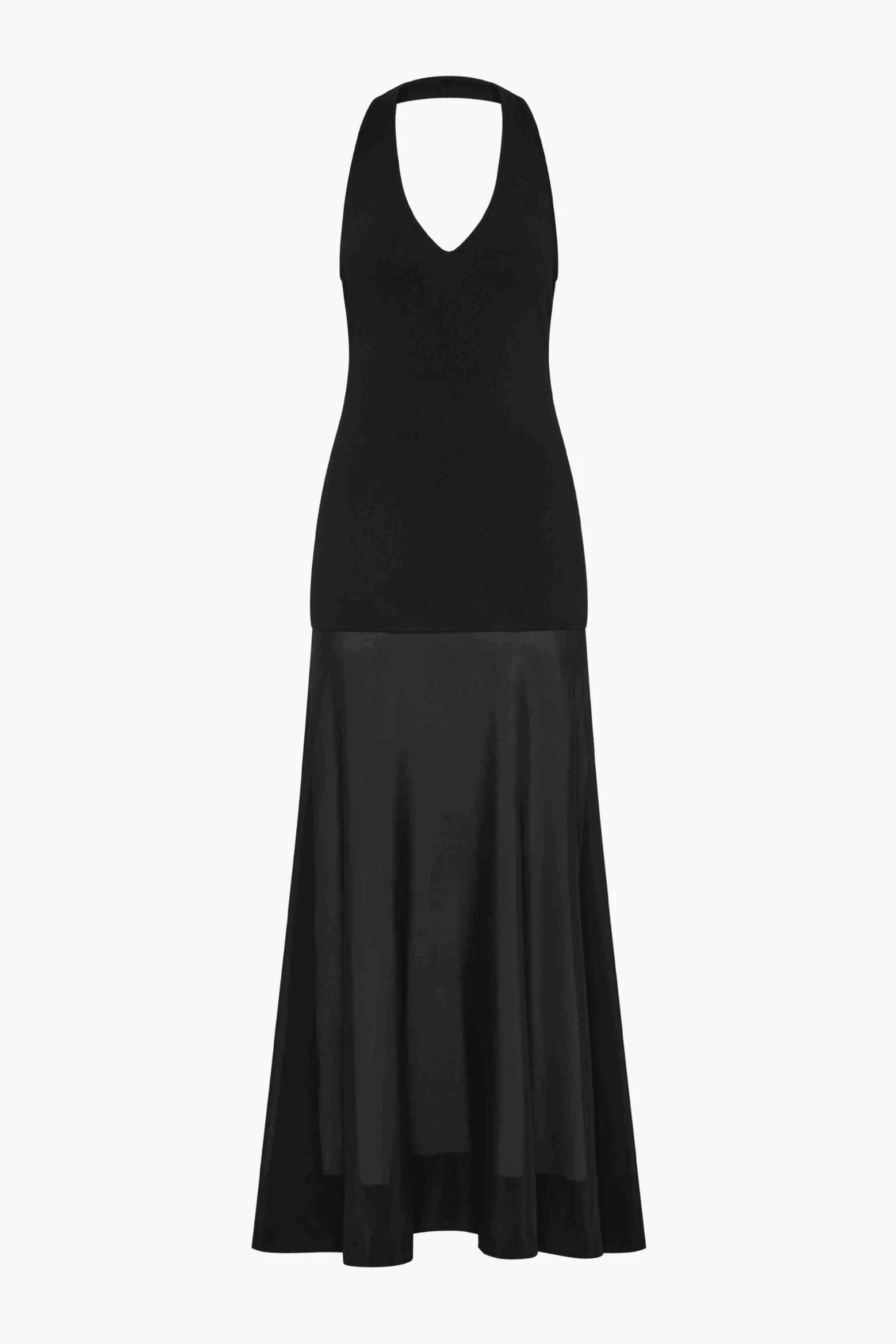 CIRCLE HEM HALTER DRESS - 1