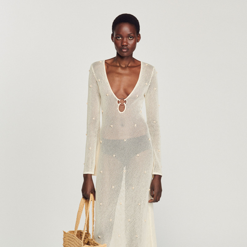 Long mesh sequin dress 5