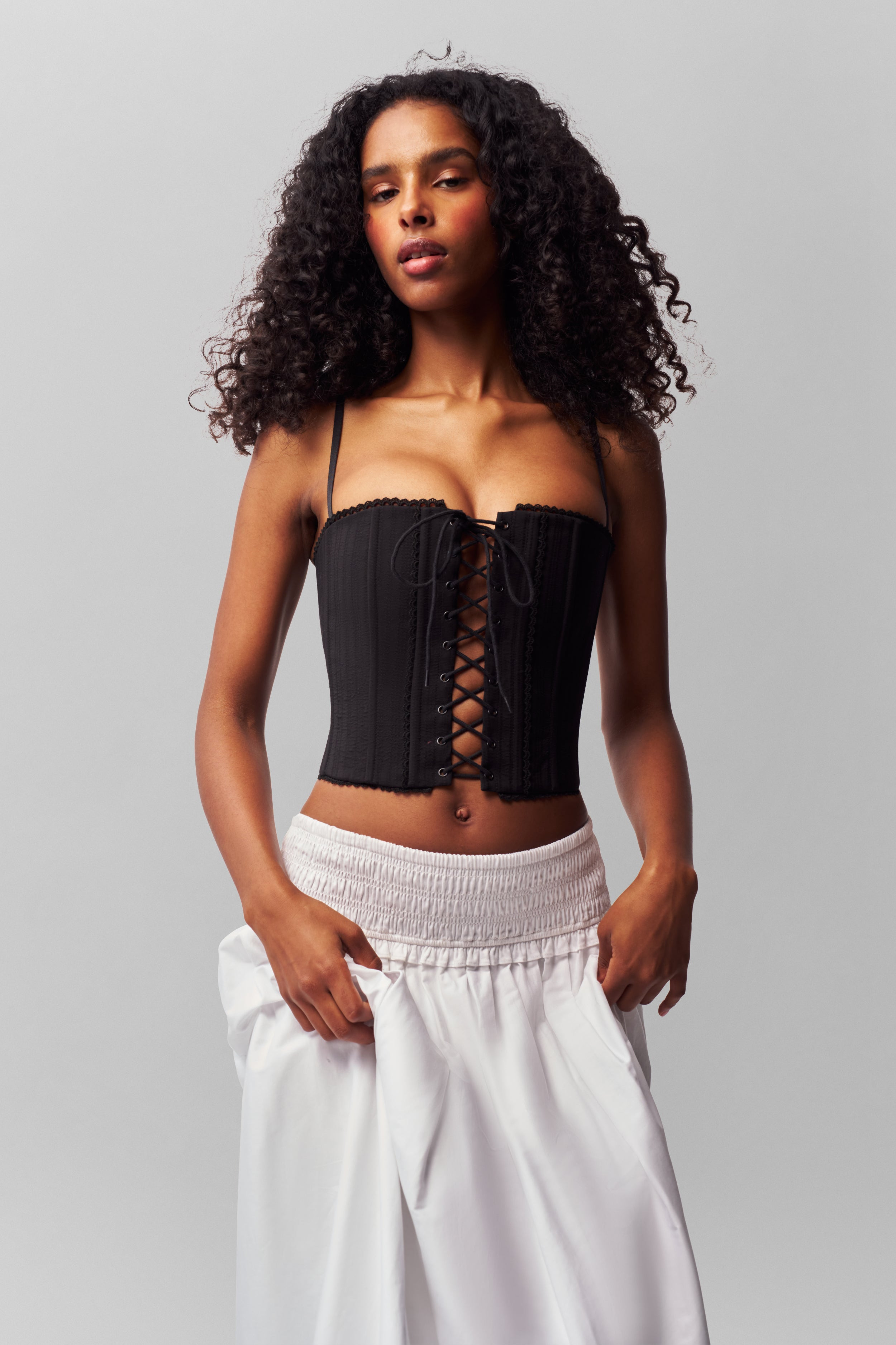COTTON SCALLOP CORSET - 3