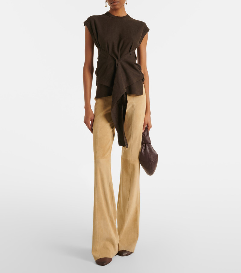STOULS Gege suede flared pants outlook