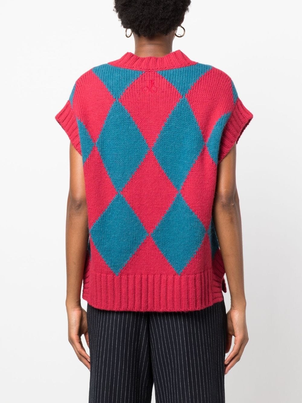 argyle intarsia-knit vest - 4