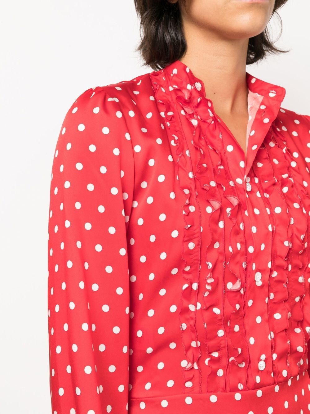 polka-dot shirt dress - 5