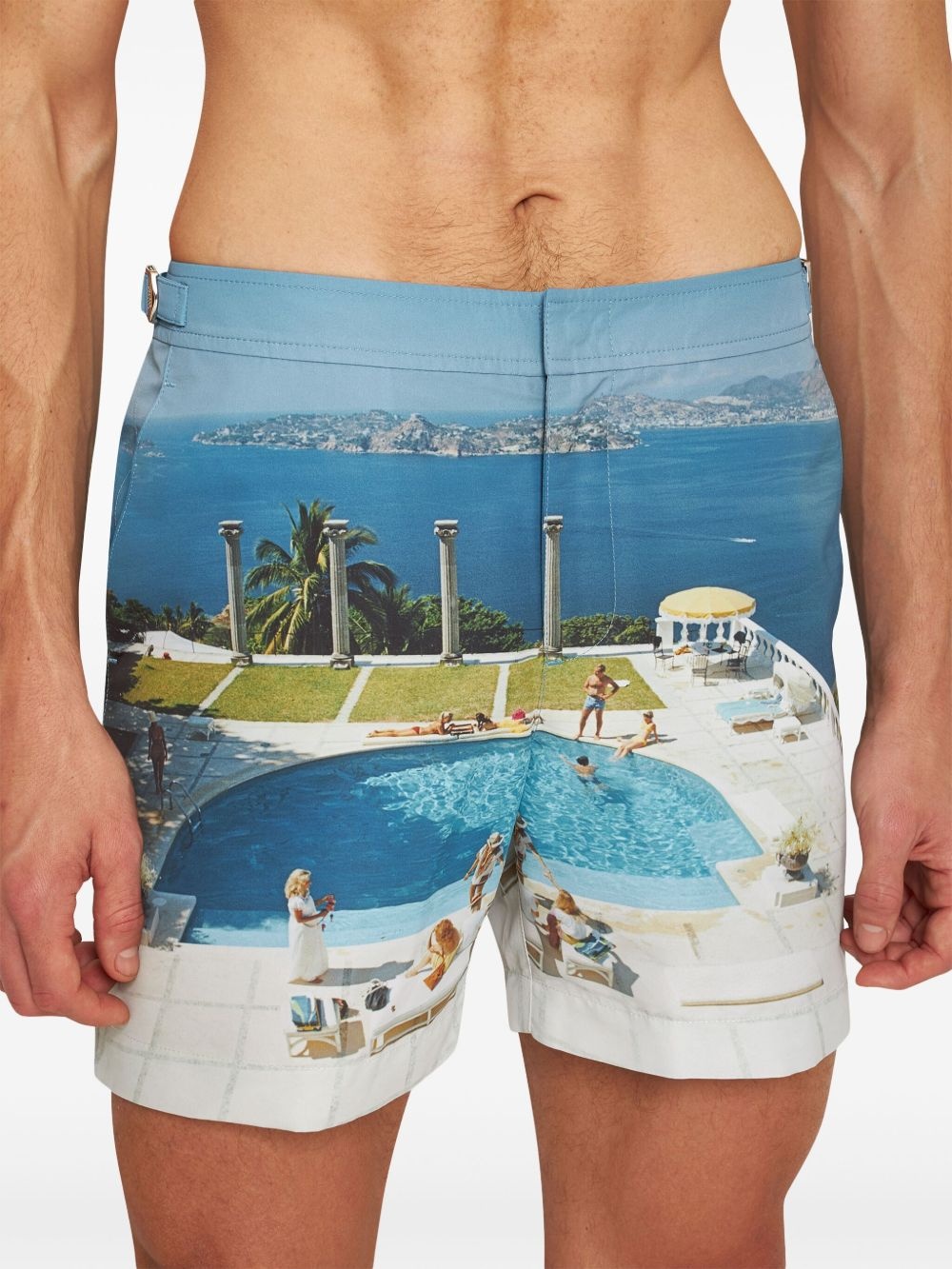 Bulldog Photographic-print swim shorts - 5