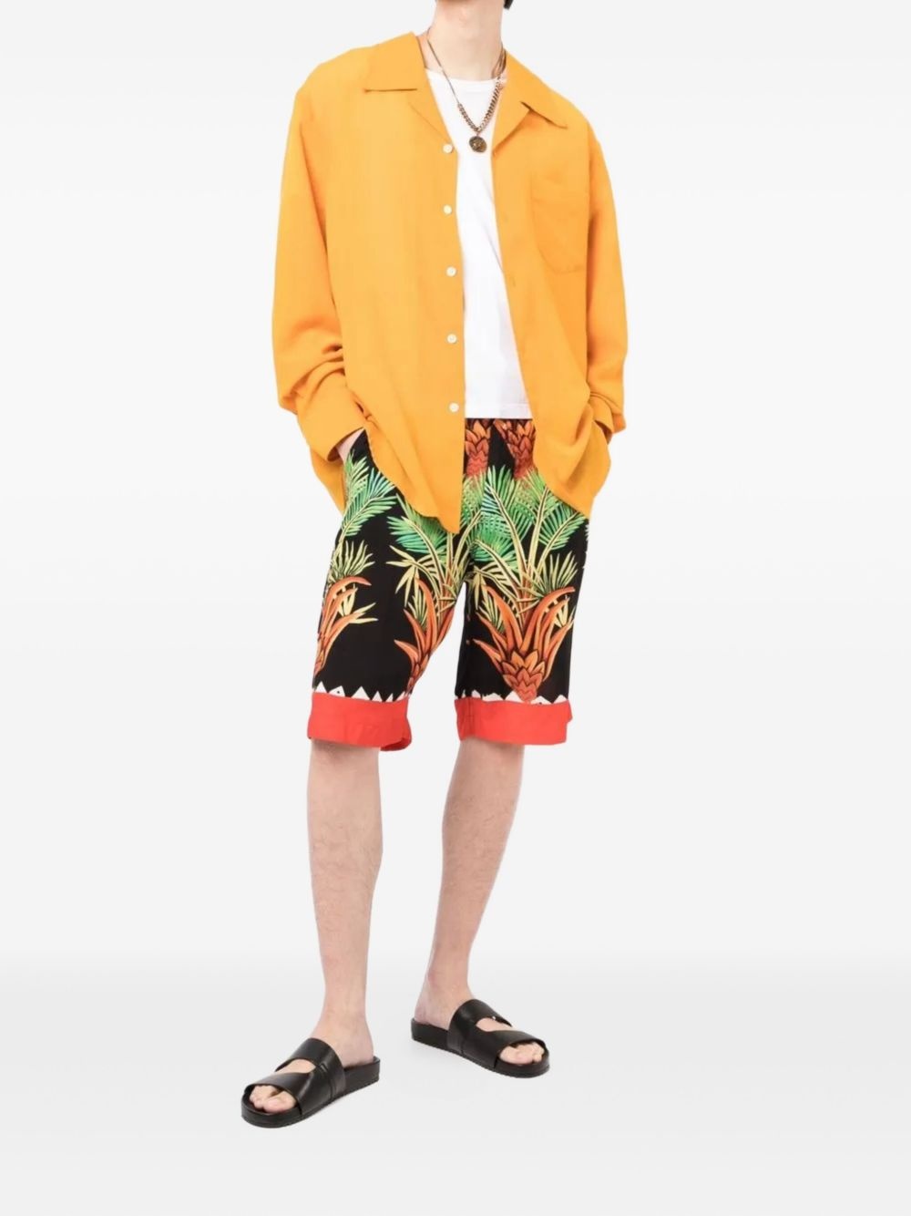 palm-tree print shorts - 2
