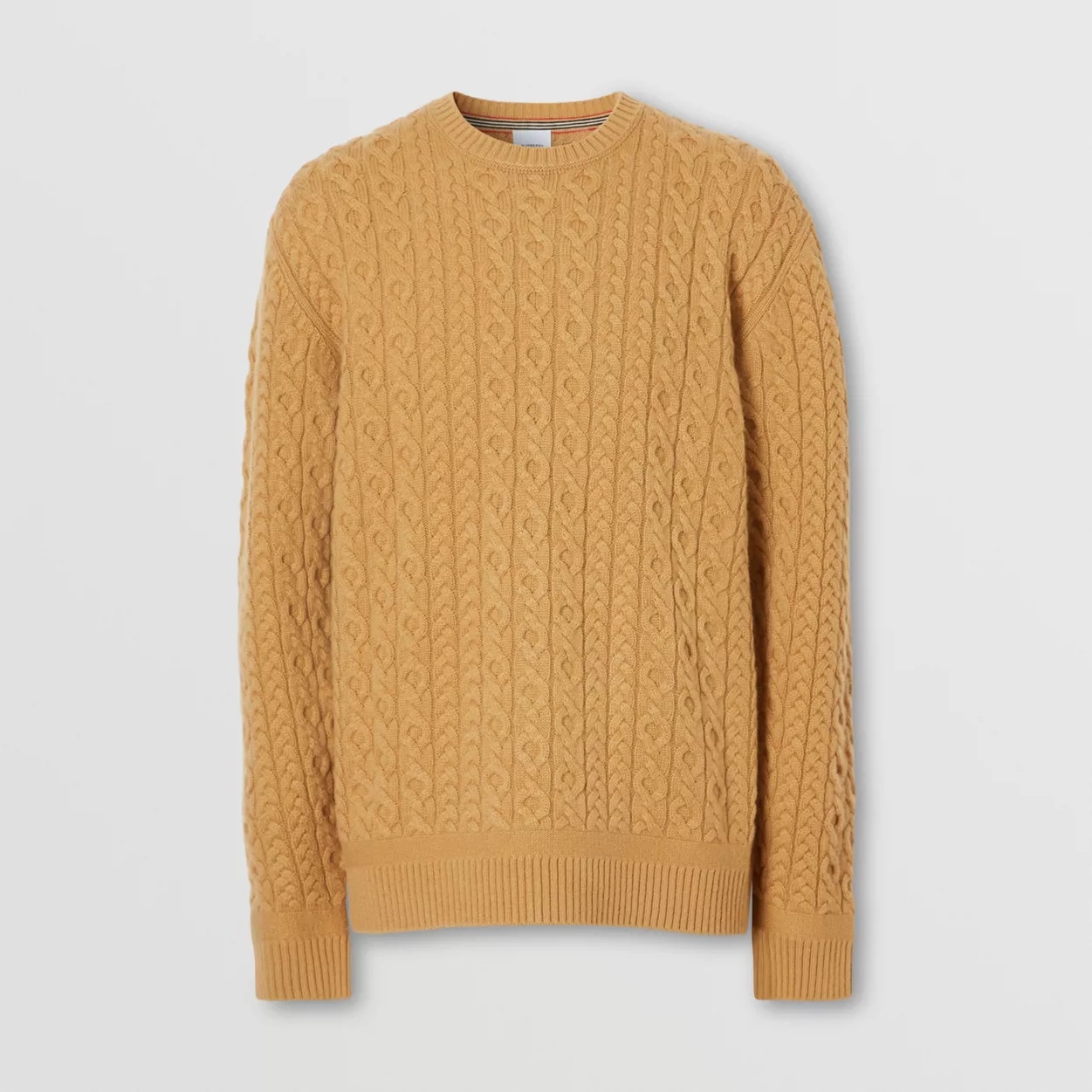 Cable Knit Wool Cashmere Sweater - 1