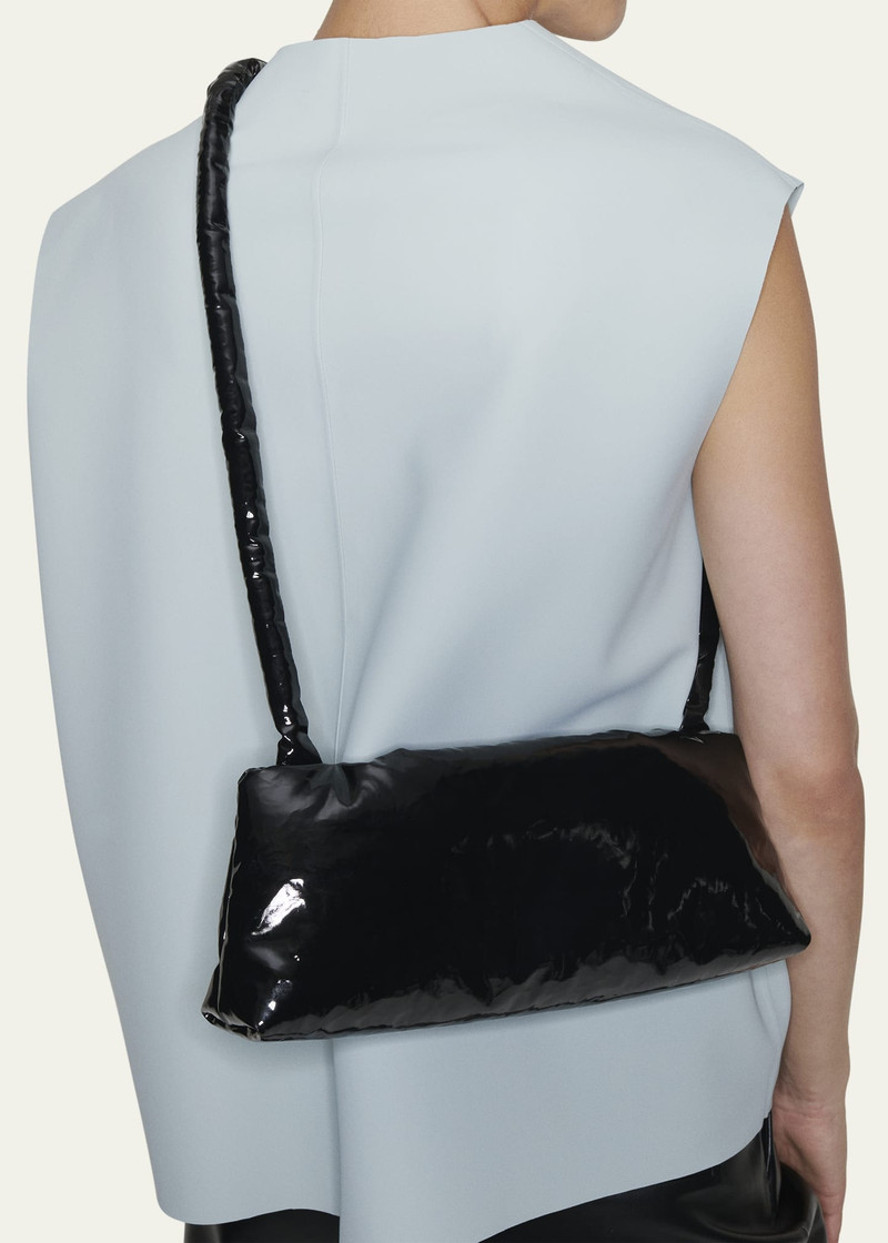 KASSL Editions Knot Padded Oil-Coated Shoulder Bag outlook