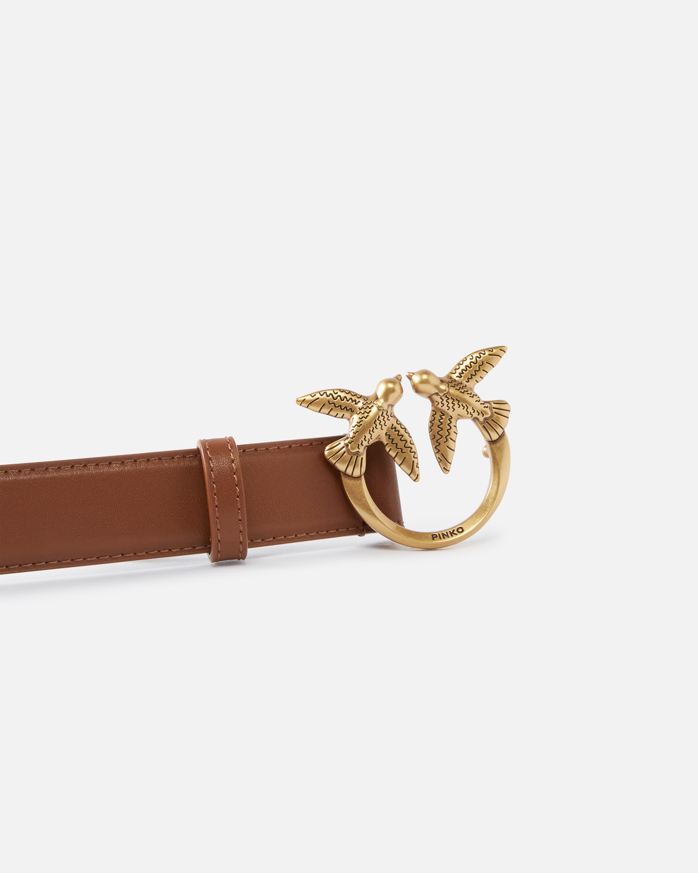 LOVE BIRDS LEATHER BELT 3CM - 5