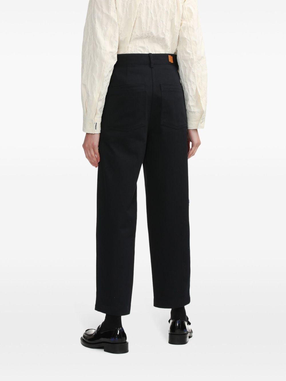 cropped cotton trousers - 4