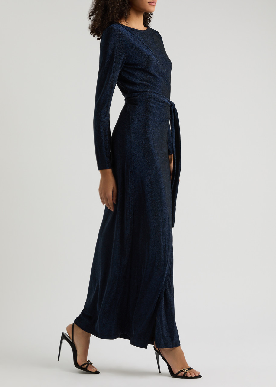 Diane Von Furstenberg Simona Wrap-effect Lamé Maxi Dress - 4