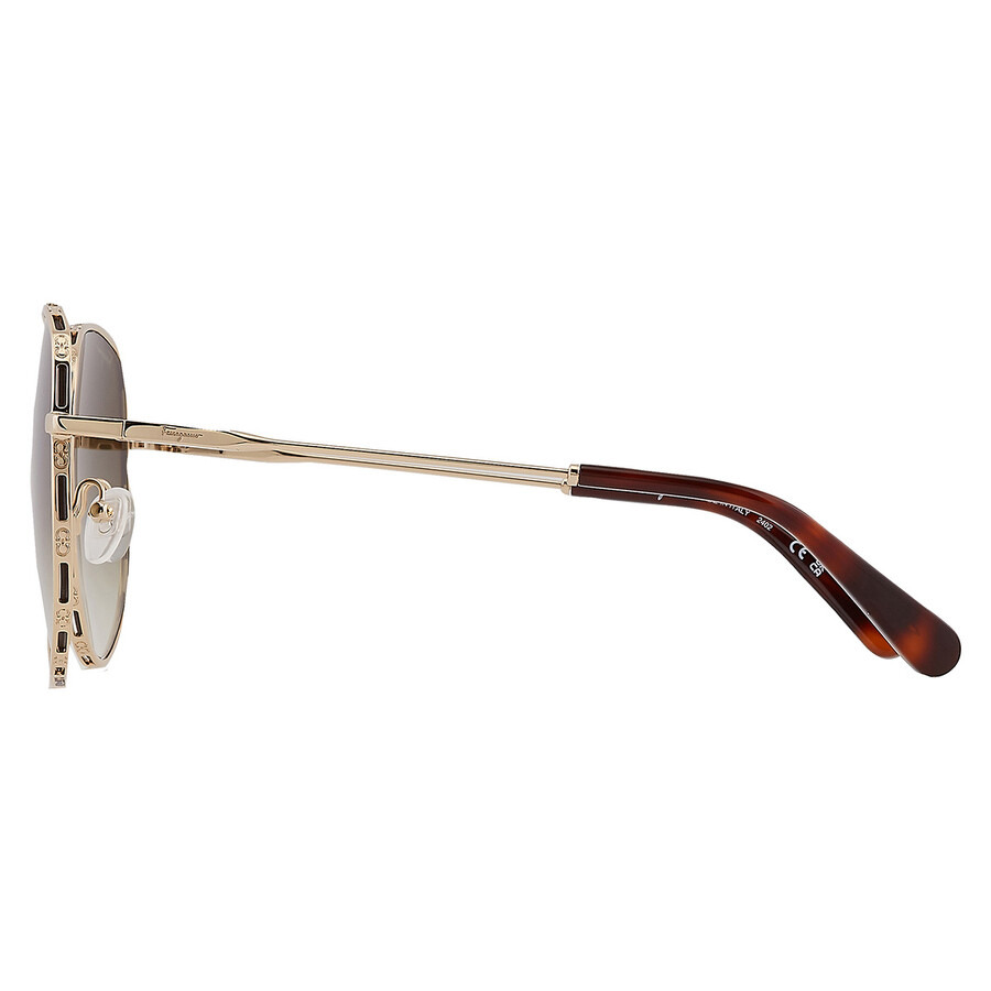 Salvatore Ferragamo Green Gradient Oval Ladies Sunglasses SF277S 723 61 - 5