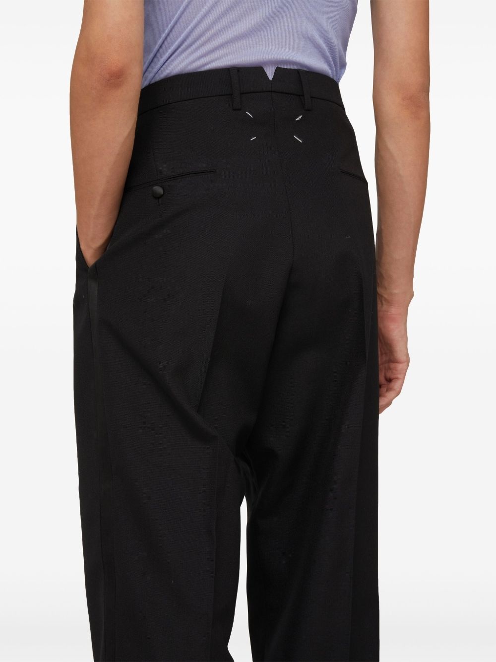 high-waisted straight-leg cut trousers - 5