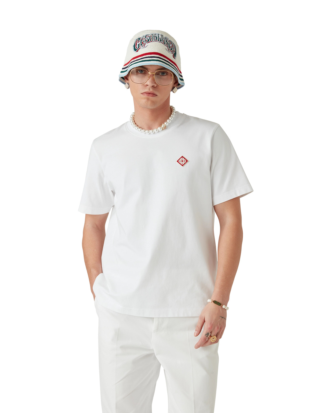 Diamond Logo Patch T-Shirt | Casablanca Paris - 4