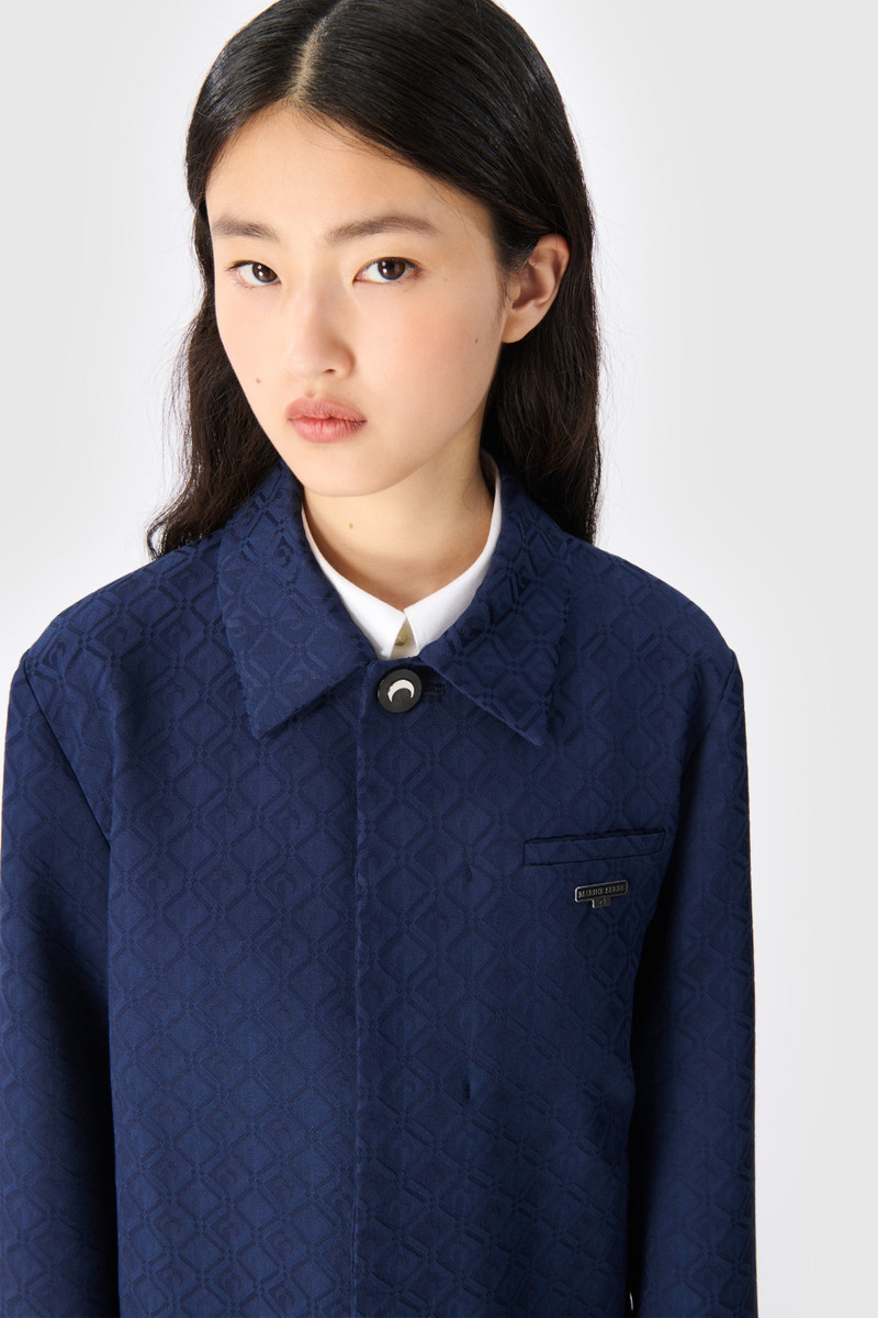 Marine Serre Moon Diamond Jacquard Tailoring Boxy Blazer outlook