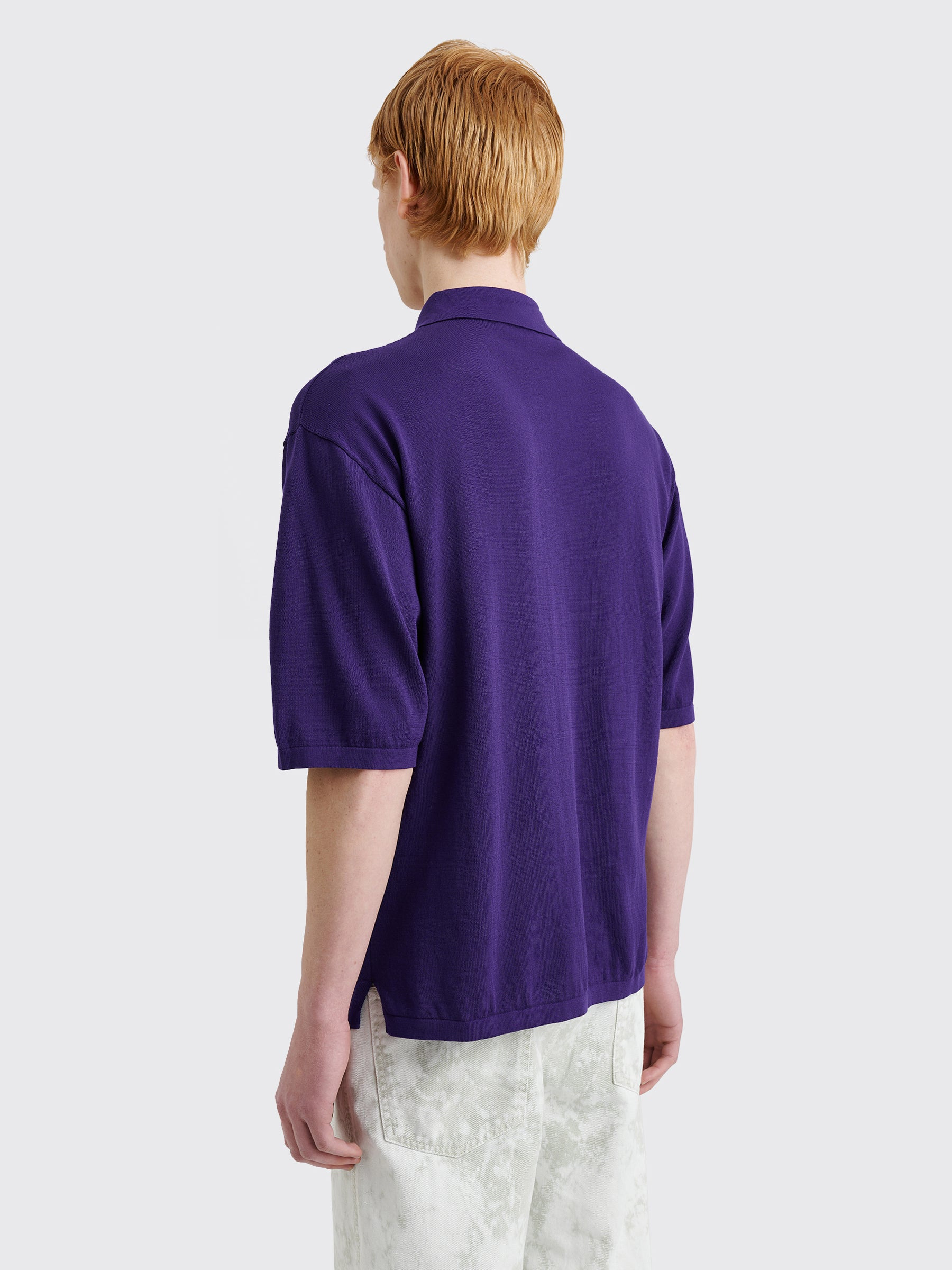 LEMAIRE POLO SHIRT PURPLE IRIS - 3