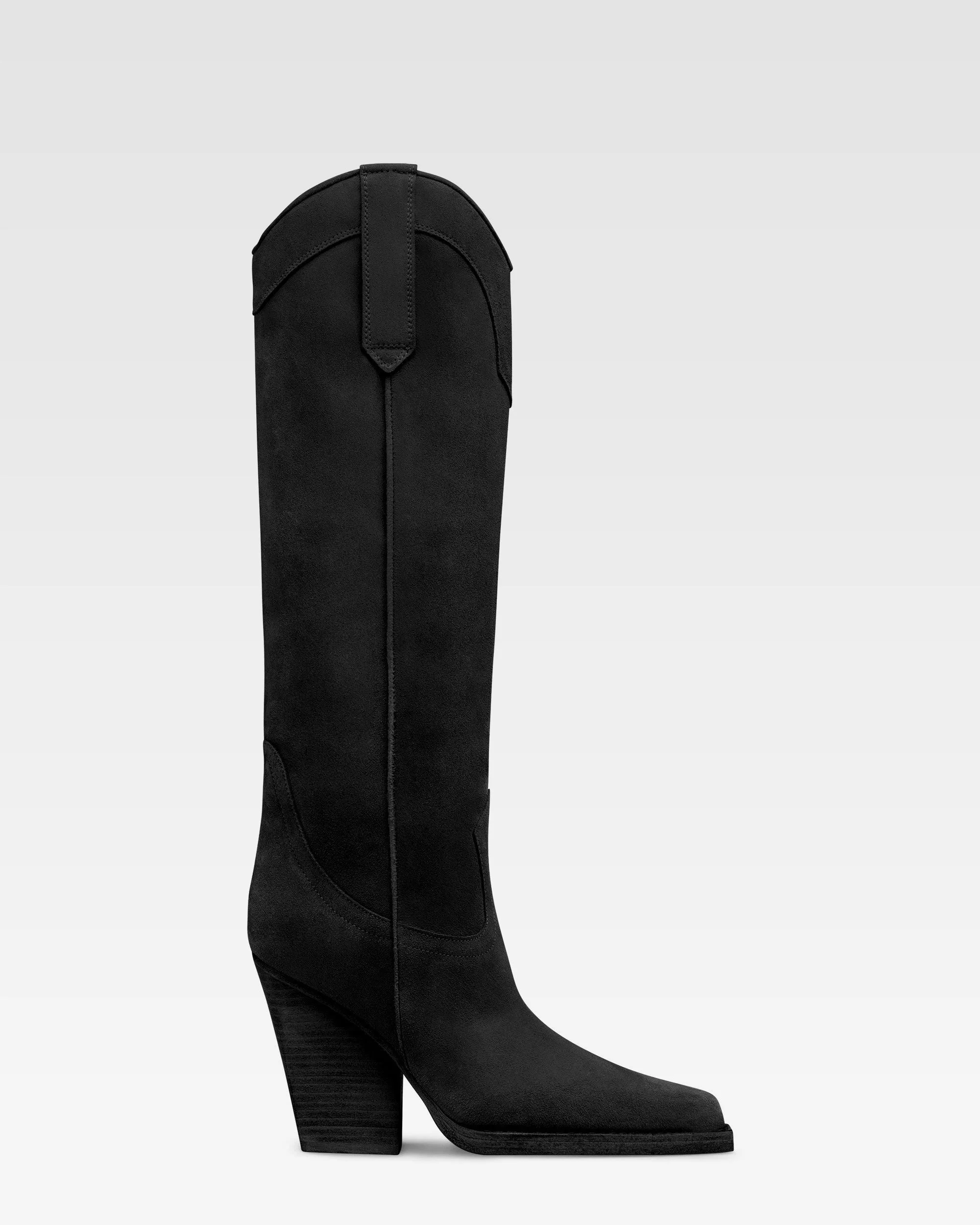 Boots in black velour - 1