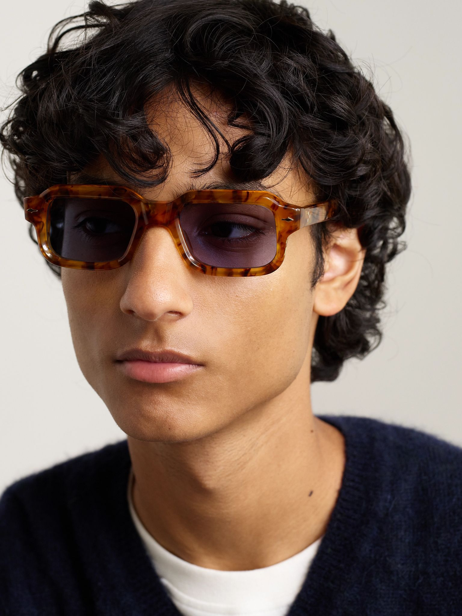 Sandro Rectangular-Frame Tortoiseshell Acetate Sunglasses Brown - 2