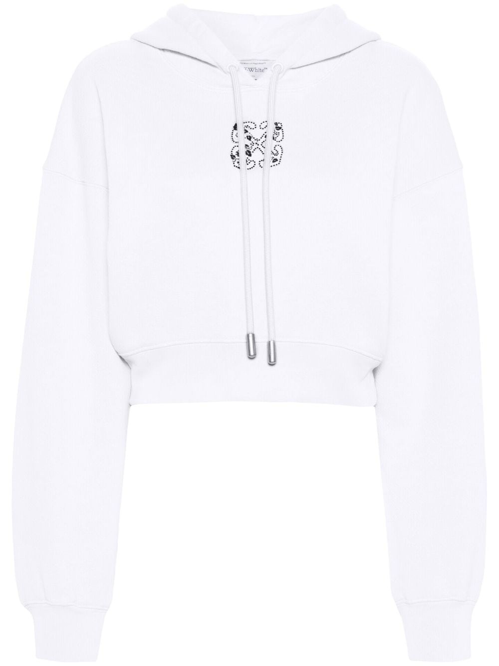 Arrows-embellished cropped hoodie - 2