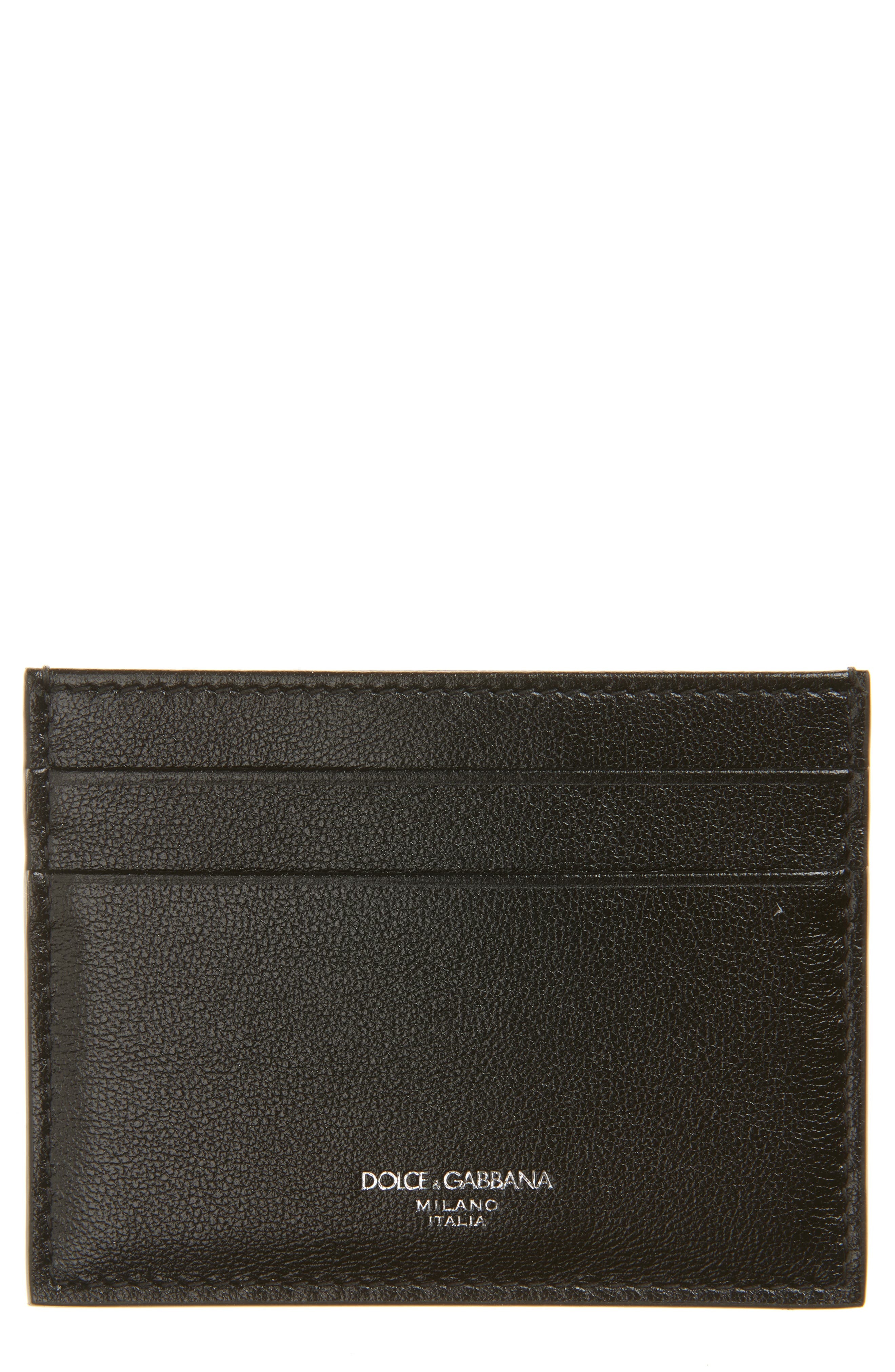 Dolce&Gabbana Leather Card Holder in 80999 Nero at Nordstrom - 1