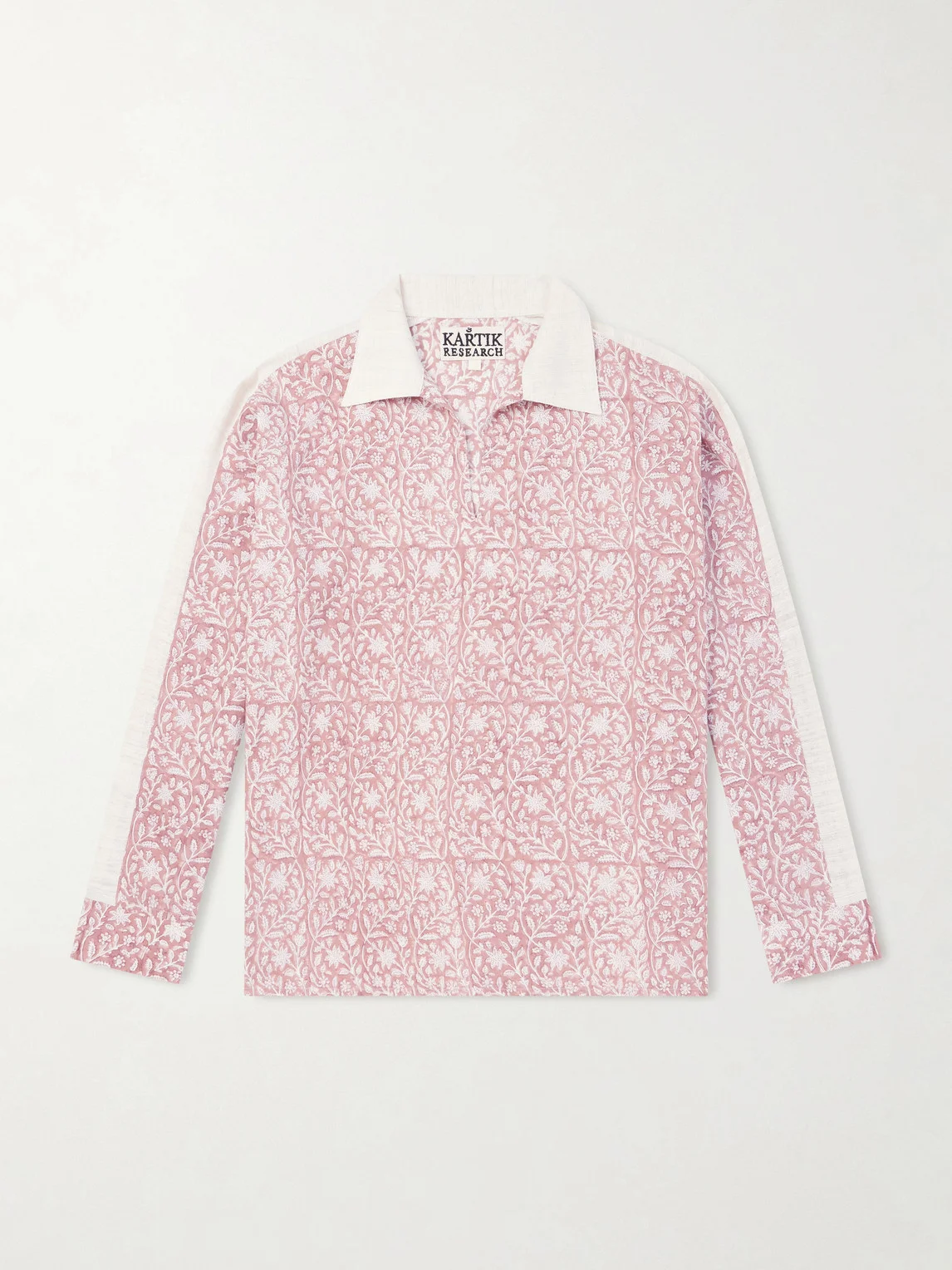 Bhutia Floral-Print Cotton and Silk-Blend Shirt - 1