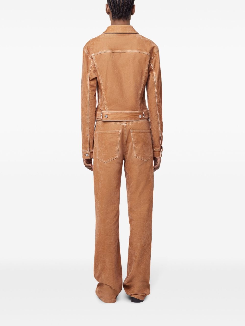 contrast-stitching jacket - 4