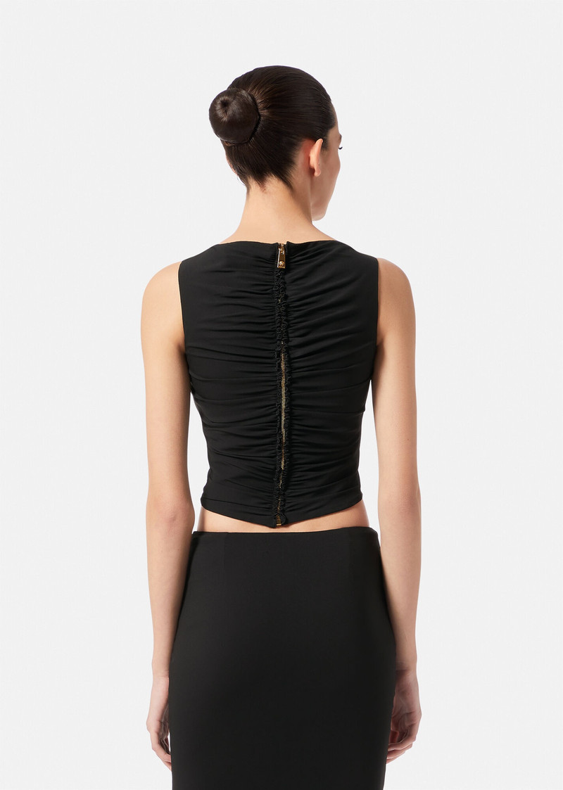 Medusa Zipper Crop Top 4